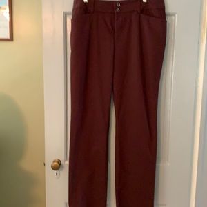 Maroon double button trouser